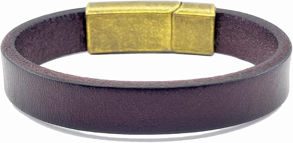 Mens Genuine Leather Bracelet - Handmade Adjustable Leather Cuff Bracelet punk Style leather wrap Wristband for Men