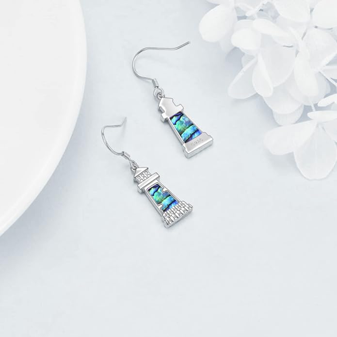 Lotus Earrings Sterling Silver Lotus Flower Dangle Drop Earrings Yoga Jewelry Gifts for Women
