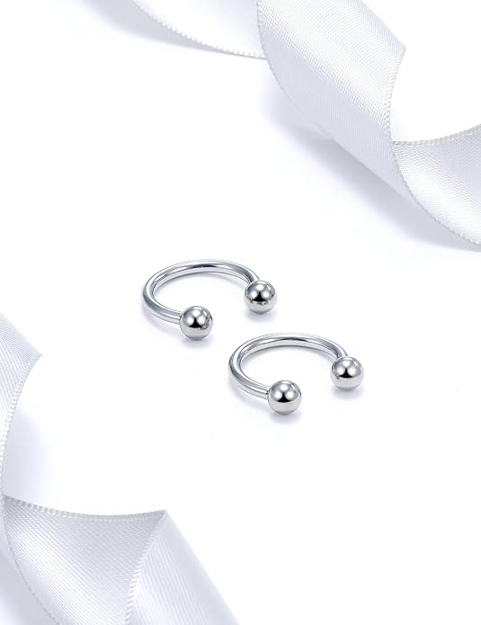 20G 18G 16G 14G 12G 8G 6G 4G 2G ASTM F136 Titanium Internal Thread Horseshoe Septum Ring Jewelry Circular Barbell Helix Snug Tragus Rook Daith Cartilage Earring Lip Ring Piercing Jewelry