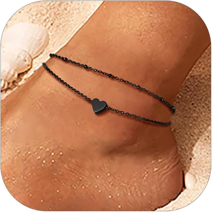 PROSTEEL Gold/Silver Anklets for Women Waterproof, 14K Gold Plated Ankle Bracelet Non Tarnish, Jewelry Gifts Adjustable