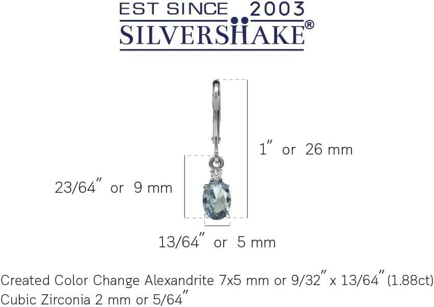 Silvershake White Gold Plated 925 Sterling Silver Leverback Earrings
