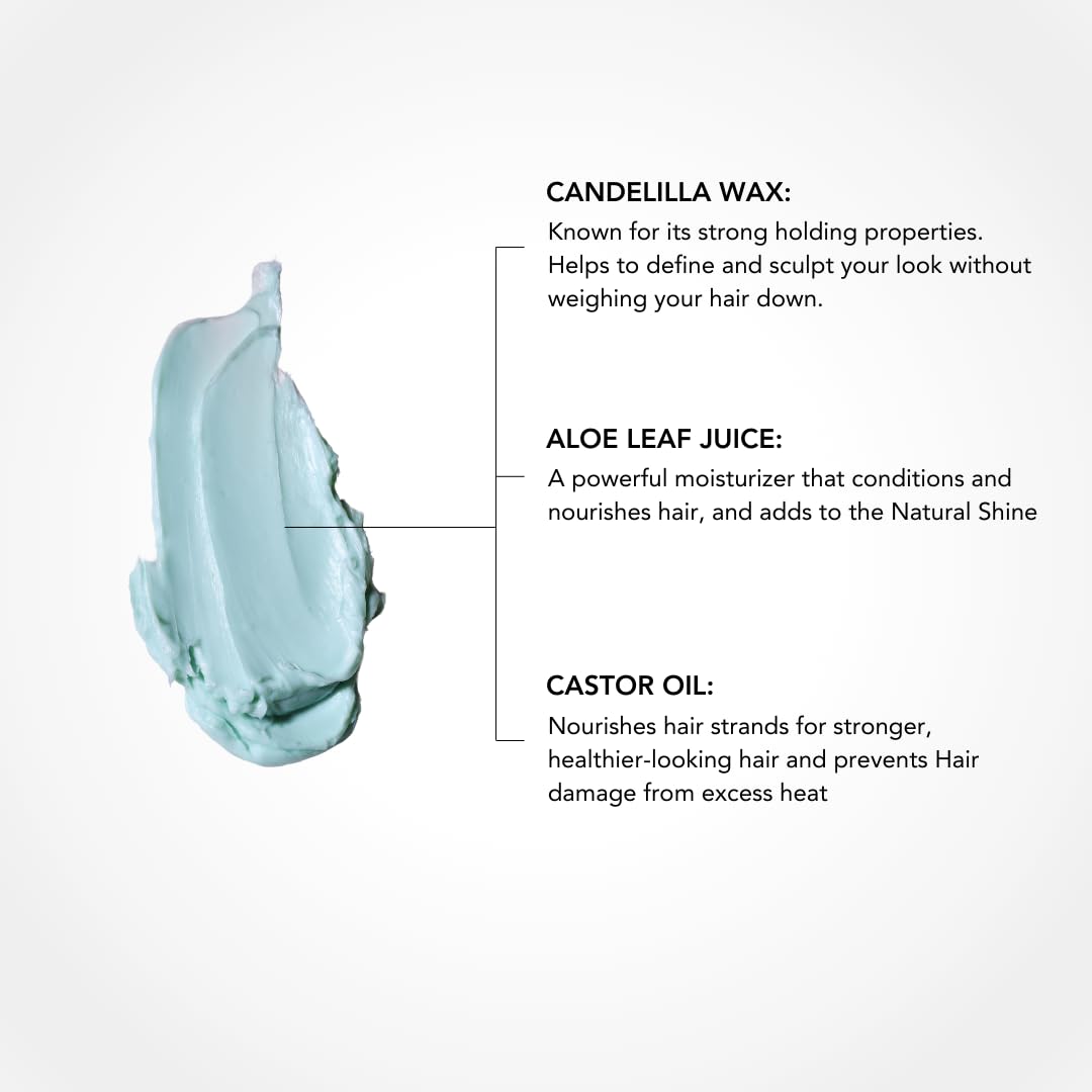 BluMaan Hydrating Pomade - Low Shine, High Hold - Water Based, Easy To Wash - Ideal for Quiffs, Pompadours, Ducktails & Slick Back Looks - 2.5 oz