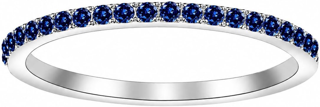 Birthstone Rings For Women, Silver Stackable Cubic Zirconia Stainless Steel Birth Stone Ring To My Daughter/Mom Birthday Unique Gifts Jewelry