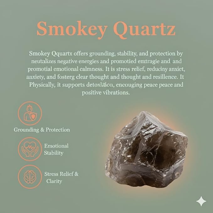 Large 1.25-2.0” Natural Smokey Quartz Raw Crystals Stones for Meditation, Chakra, Reiki, Crystal Grid, Energy Work, Wire Wrapping, Tumbling & Spiritual Home Decor