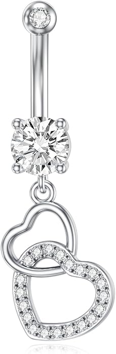 Butterfly Cross Shark Belly Button Ring 925 Sterling Silver Clicker Belly Rings Dangle Navel Ring Hypoallergenic Navel Piercing Belly Piercing Jewelry Gifts for Women