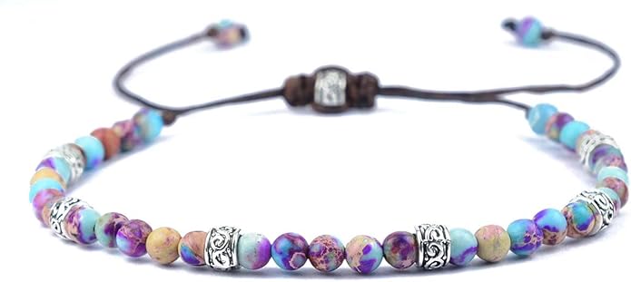 Boho Wrap Bracelet for Women, Handmade Natural Imperial Jasper Multi-Layer Stone Beaded Bracelet, Bohemian Healing Crystal Stone Jewelry Gifts