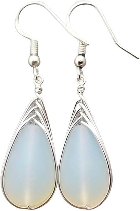 Handmade Sea Glass Earrings, Hawaiian Jewelry, Wire Braided Earrings Teardrop Earrings, Beach Jewelry Sea Glass Jewelry For Women Birthday Gift