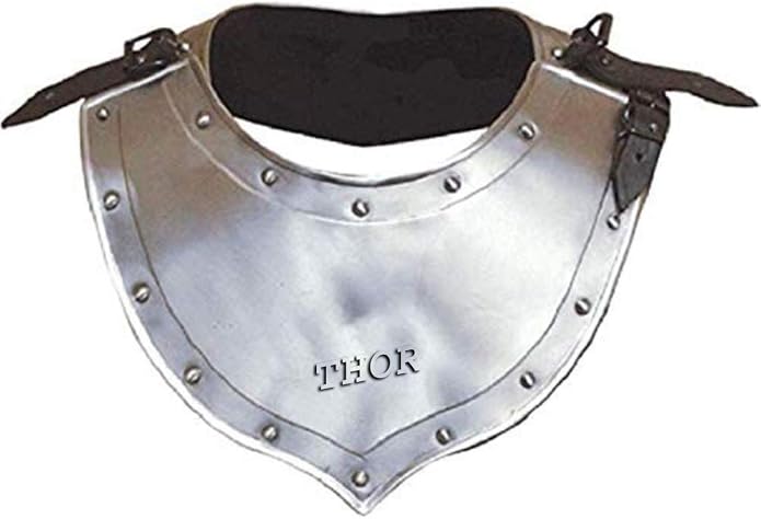 THOR INSTRUMENTS Armor Medieval Handmade Gorget Plated Neck Collar 18g Steel Rustic Vintage Home Decor Gifts