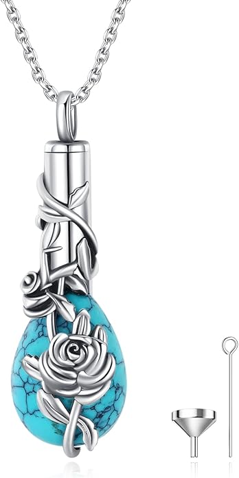 BDL Genuine Turquoise Jewelry for Women, Sterling Silver Earrings and Necklaces for Women, Leverback Dangle Drop Earrings Jewelry