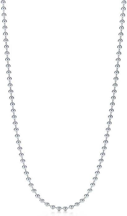 DragonWeave 2mm Fine Sterling Silver Ball Chain Necklace