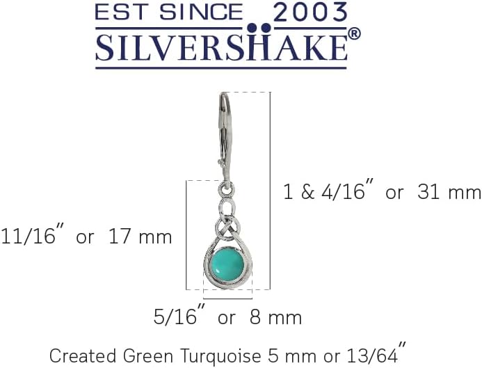 Silvershake Genuine Gemstone Irish Celtic Knot Drop Dangle Earrings