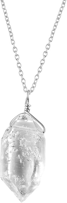 Natural Gemstone Dainty Pendant Necklace for Women Handmade Crystal Jewelry 925 Sterling Silver 18 Inch Chain Healing Chakra Christmas Birthday Gift for Her