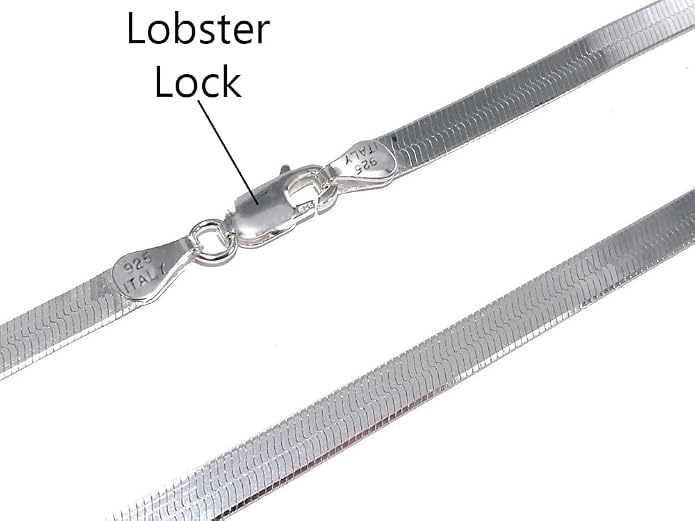 Savlano 925 Sterling Silver Solid Italian Figaro, Rope,Herringbone, Curb, Ball Bead, Snake, Mariner Chain Anklet for Women, Comes in 0.8mm - 5mm With Gift Box