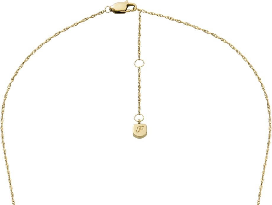 Fossil Women's Gold-Tone Stainless Steel Pendant Chain Necklace for Women