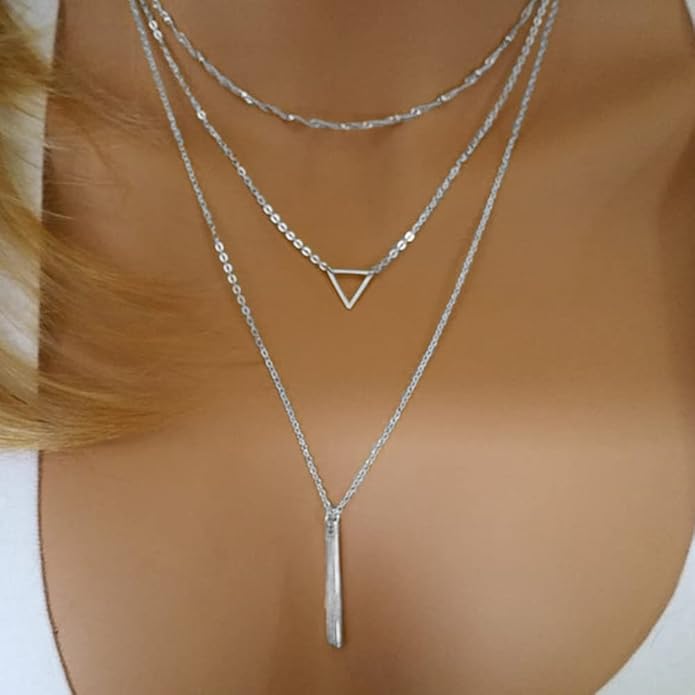 Turandoss Gold Layered Necklaces for Women - 14K Gold Plated Handmade Multilayer Bar Pearls Coin Disc Moon Butterfly Medallion Adjustable Dainty Layered Choker Necklaces for Women Jewelry