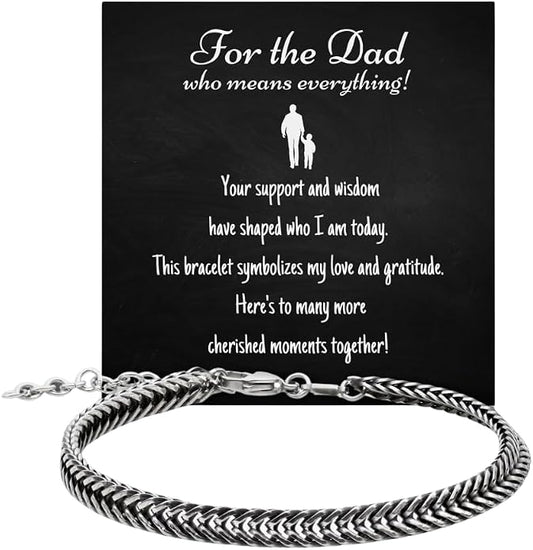 Galis Chain Bracelets For Men - Premium Stainless Steel, Silver, Gold Plated Non Tarnish - Mens Jewelry, Fathers Day Gift