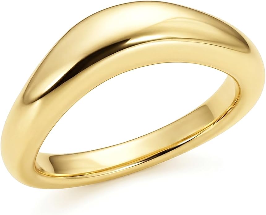 FRUMOS Gold Wedding Rings For Women,14k Stackging Rings Non Tarnish,Chain Cz Promise Rings,Wedding Band,Valentines Mother Christmas