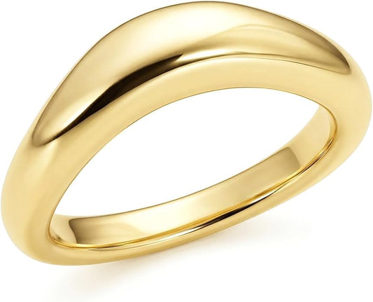 FRUMOS Gold Wedding Rings For Women,14k Stackging Rings Non Tarnish,Chain Cz Promise Rings,Wedding Band,Valentines Mother Christmas