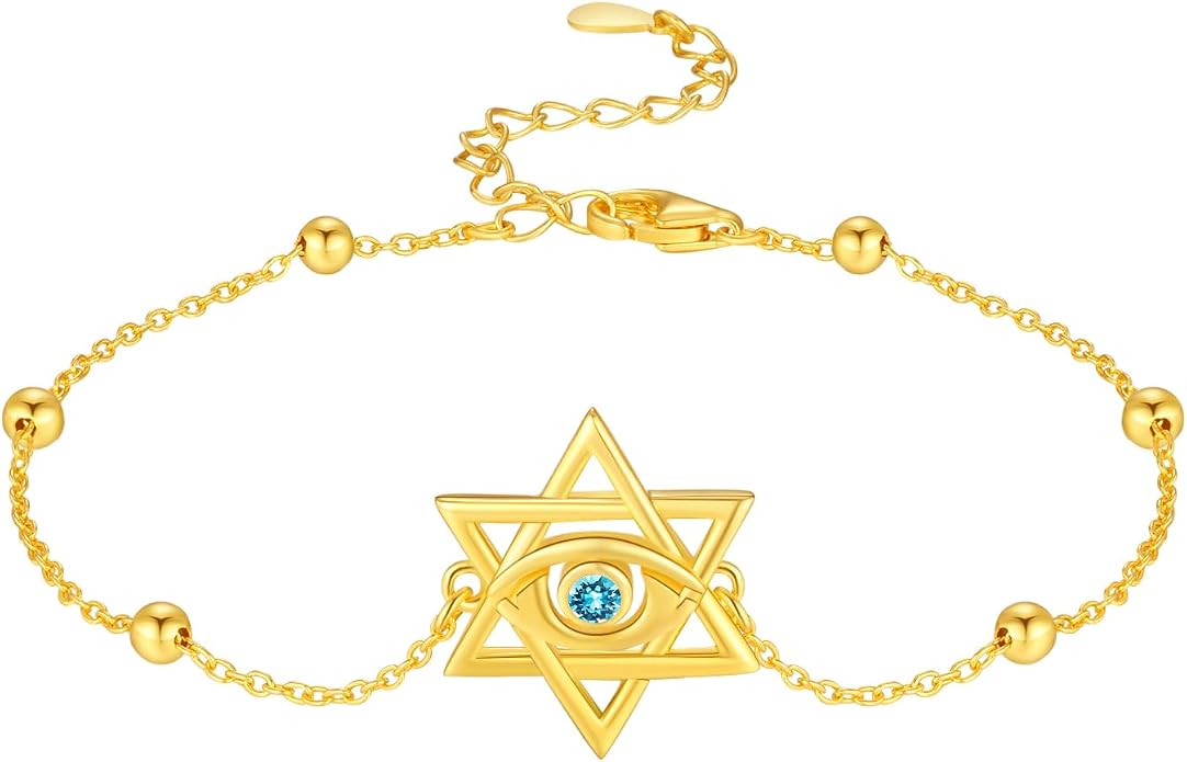 Palpitate Evil Eye Anklet for Women Protection Ankle Bracelets Layered Bead Chain Evil Eye Jewelry Christmas Gifts for Women Adjustable