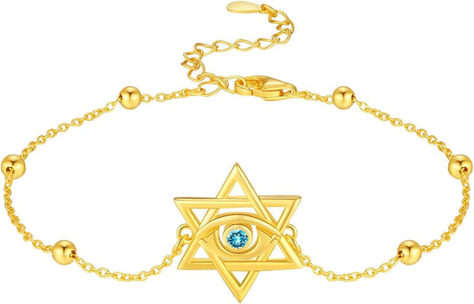 Palpitate Evil Eye Anklet for Women Protection Ankle Bracelets Layered Bead Chain Evil Eye Jewelry Christmas Gifts for Women Adjustable