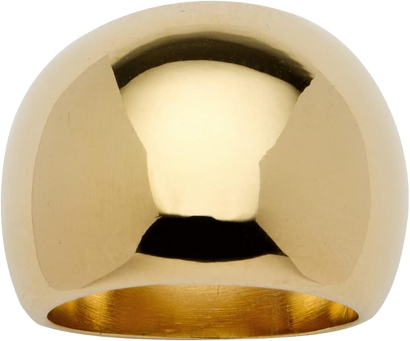 Palm Beach Jewelry PalmBeach Yellow Gold-Plated Polished Dome Ring (8mm) Sizes 6-10