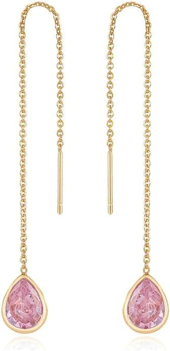 Ettika 18k Gold Plated, Silver Plated, Rhodium Plated Pull Through Threader Earrings. Threaders Minimalist Earring. Womens Jewelry Gifts