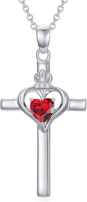 Cross Necklace for Women 925 Sterling Silver Crucifix Pendant Christian Cross Jewelry for Women Men