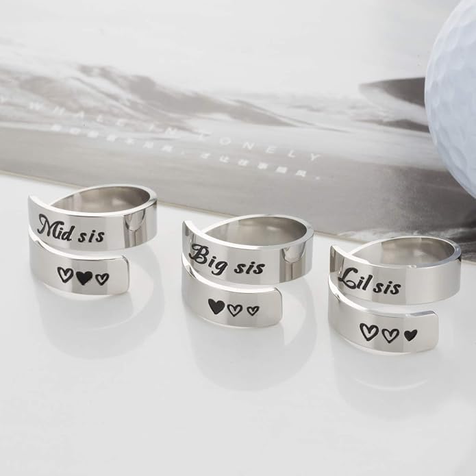 Inspirational Motivational Adjustable Ring Personalized Stainless Steel Spiral Wrap Twist Rings Encouragement Statement Graduation Jewelry Birthday Gifts for Women Teengirls.