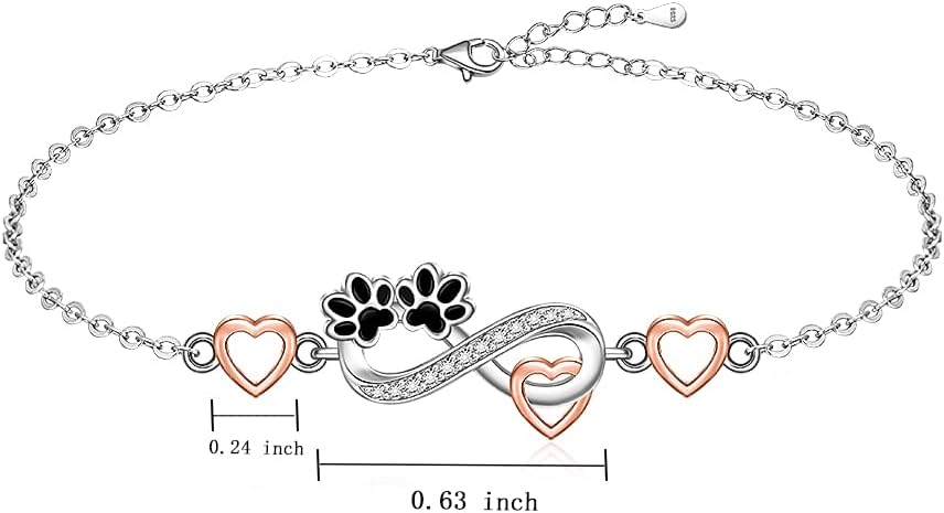 Infinity Cat Paw Print Celtic Knot Sea Turtle Elephant Flamingo Butterfly Dolphin Evil Eye Anklets Bracelets for Women Sterling Silver Adjustable Ankle Bracelet Summer Beach Lovers Gift