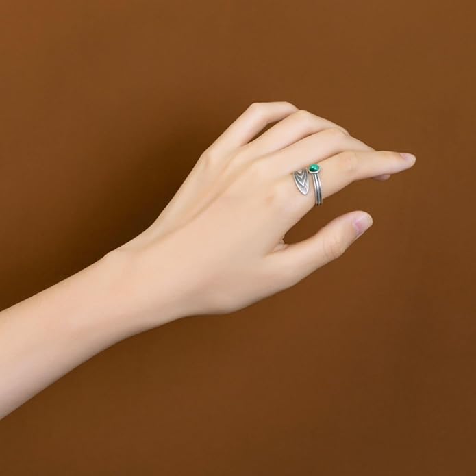 925 Sterling Silver Ring Minimalist Adjustable Rings Band Handmade Rings for Women Girls