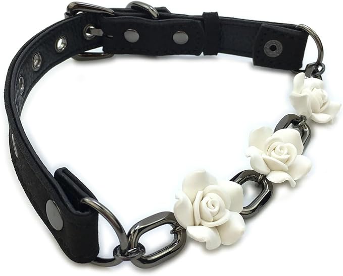 Destiny Love Handmade Rose Flower Choker Collar Necklace Velvet Necklace with Box for Women and Men