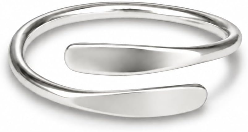 Sterling Silver Toe Ring, Handmade Adjustable Open Band, Minimalist Dainty Summer Beach Foot Jewelry for Women, Can Be Worn as Knuckle or Pinky Ring
