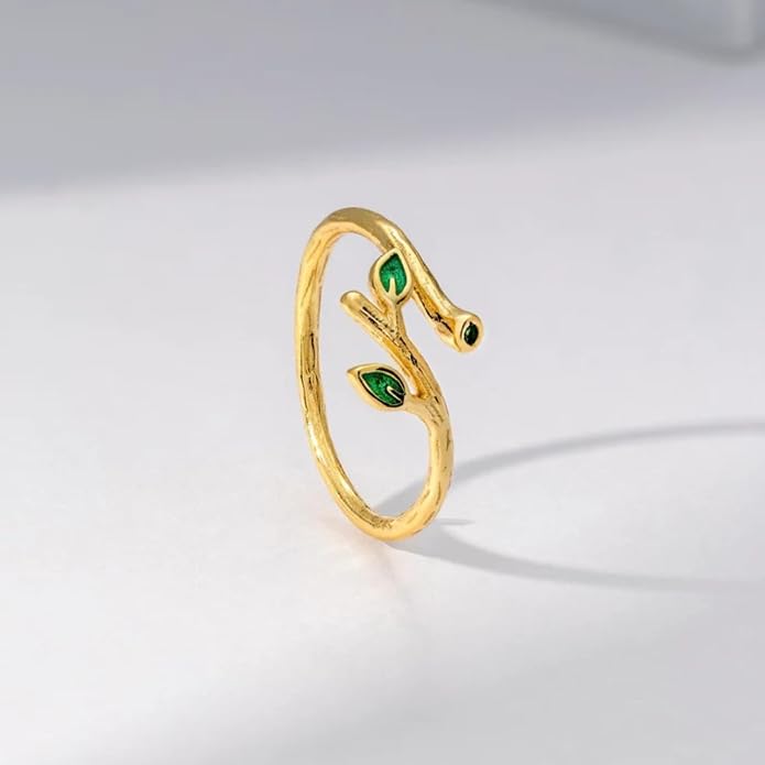 14K Gold Vermeil Ring for Women, Minimalist Stackable Band, 925 Sterling Silver Statement & Everyday Jewelry, Gifts for Women