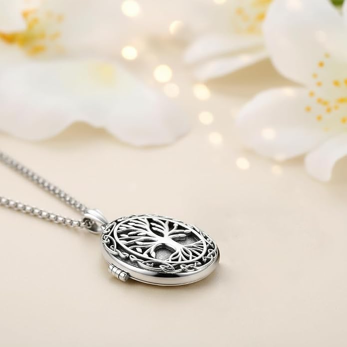925 Sterling Silver Necklace for Men Women, Birthday Keepsake Jewelry Gifts for Mom Dad Friend