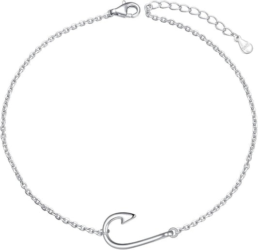 DAOCHONG Anklet for Women S925 Sterling Silver Adjustable Foot Chain Ankle Bracelet Anklets Jewelry