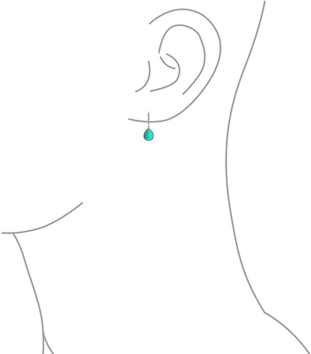Bling Jewelry Boho Western Style Milgrain Setting Semi Precious Gemstones Lapis Turquoise Jade Onyx Quartz Pear Shaped Teardrop Lever Back Dangle Drop Earrings Teen Oxidized .925 Sterling Silver
