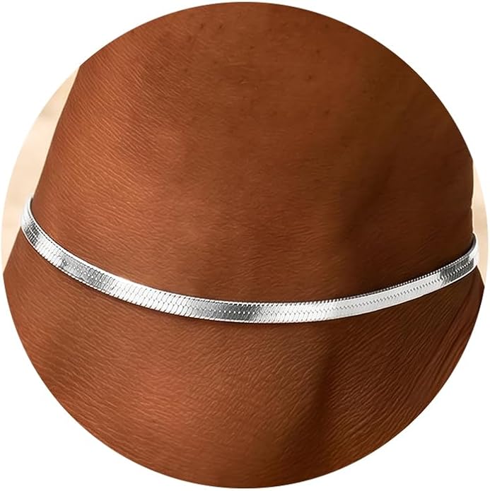 ChicSilver 925 Sterling Silver Ankle Bracelet for Women, Simple Cuban Link/Figaro/Twist Rope Chain Anklets for Beach Party(with Gift Box)
