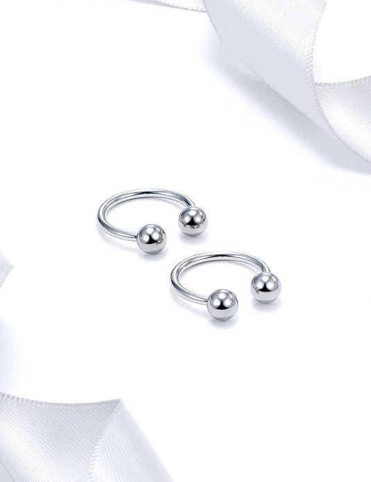 20G 18G 16G 14G 12G 8G 6G 4G 2G ASTM F136 Titanium Internal Thread Horseshoe Septum Ring Jewelry Circular Barbell Helix Snug Tragus Rook Daith Cartilage Earring Lip Ring Piercing Jewelry