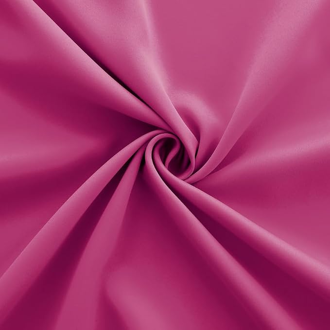 KOUFALL Hot Pink Curtans 96 Inches Long for Girls Bedroom,Black Out Thermal Insulated Sun Light Blocking Window Curtains for Teen Room Decor