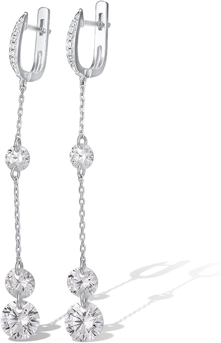 Santuzza Sterling Silver Simulated Diamond Hypoallergenic Earrings for Women