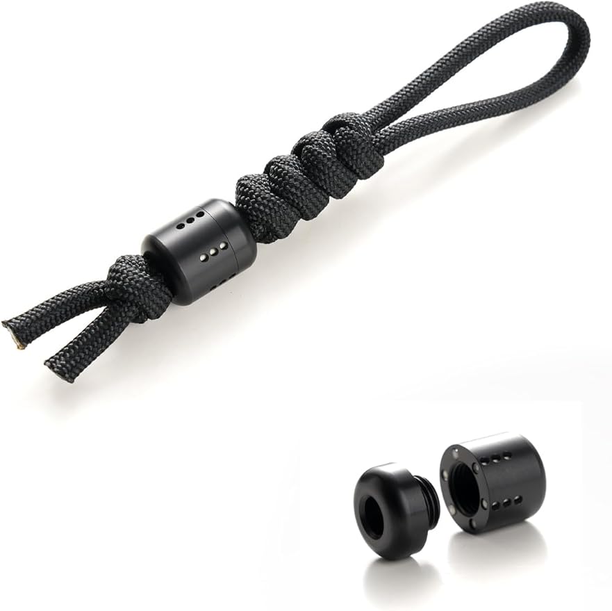 VIPERADE VAB5 PEI Paracord Beads, Knife Lanyard Beads with 6 Slots for DIY Glow Tubes, EDC Bead for Flashlight Knife Pocket Tool Keychain Pendant