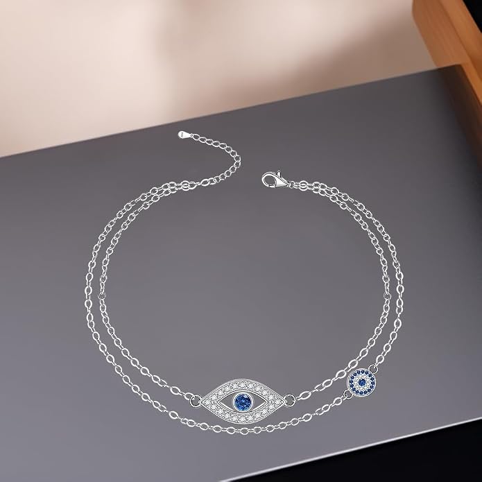 Infinity Cat Paw Print Celtic Knot Sea Turtle Elephant Flamingo Butterfly Dolphin Evil Eye Anklets Bracelets for Women Sterling Silver Adjustable Ankle Bracelet Summer Beach Lovers Gift