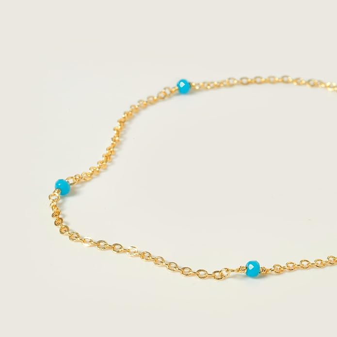 MEVECCO Anklet for Women Gold Chain 14K Gold Plated Dainty Boho Beach Summer Simple Foot Jewelry Ankle Bracelet