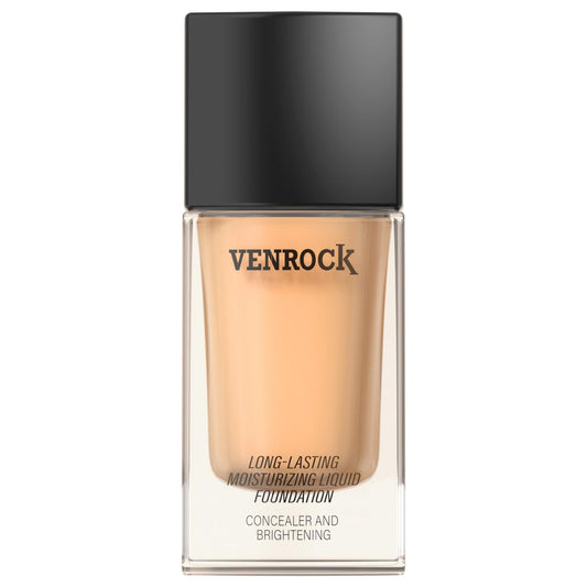 VENROCK 24HR Long-Lasting Moisturizing Liquid Foundation | Radiant, Waterproof, Concealing & Oil-Control (02# Beige, 30ml)