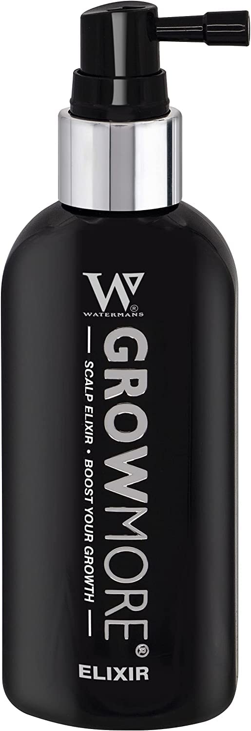 Watermans Grow More Hair Growth Serum | Supports Thicker, Stronger Hair with Biotin, Rosemary & DHT Blockers | Lightweight, Fast-Absorbing & Vegan | Helps Improve Scalp Density – 3.4 fl oz
