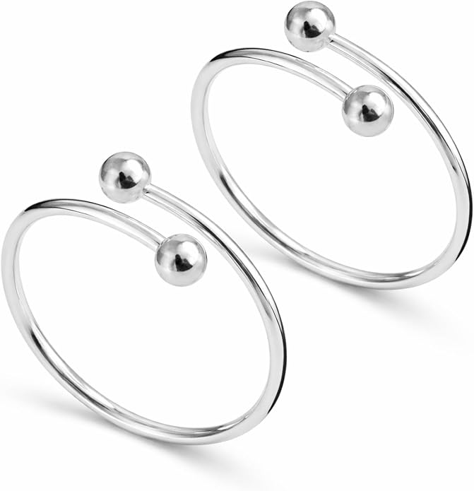 Charmsy 925 Sterling Silver Toe Rings for Women | Minimalist Open Adjustable Toe-Rings Band | Women's Cuff Toe Ring Summer Beach Foot Jewelry