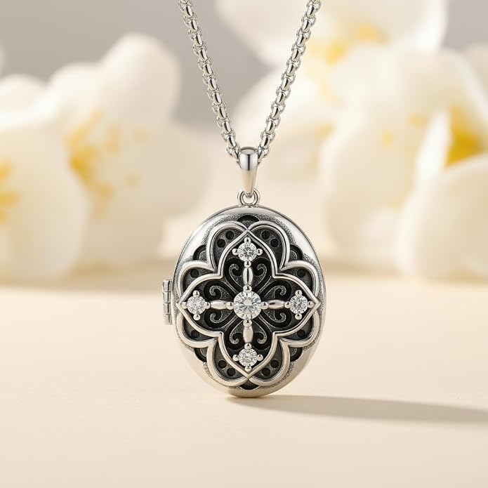 925 Sterling Silver Necklace for Men Women, Birthday Keepsake Jewelry Gifts for Mom Dad Friend