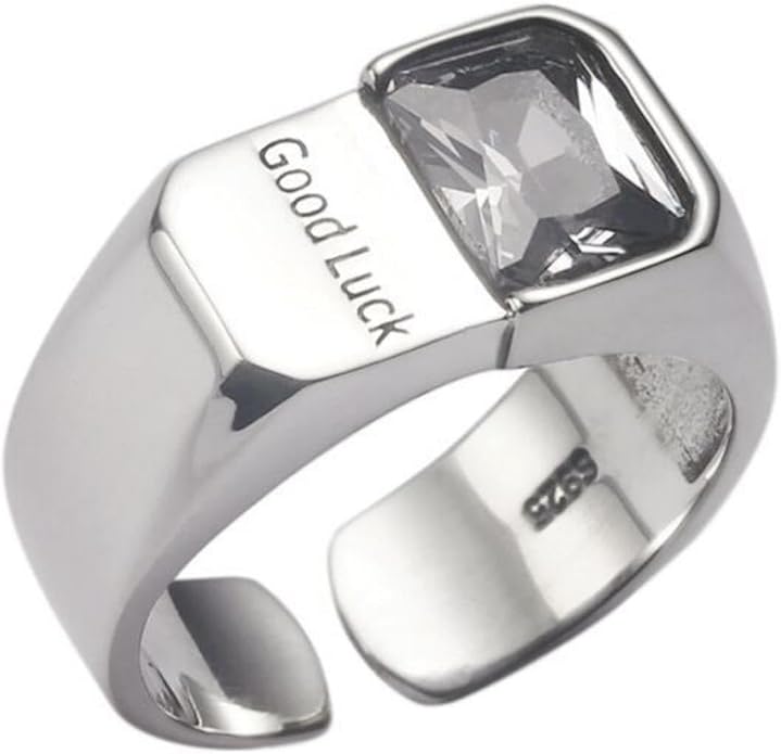 925 Sterling Silver Ring Minimalist Adjustable Rings Band Handmade Rings for Women Girls