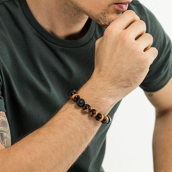 Arihant Gems And Jewels Reiki/Yoga Healing Crystal Stretchable Bracelet,100% Natural And Certified, Astrological Gemstone, Unisex Both For Men & Women - (8 Mm)
