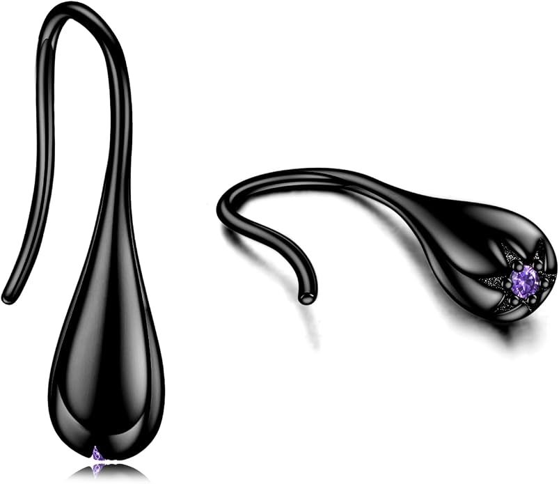 Pull Through Teardrop Dangle Earrings 925 Sterling Silver Simple Water Drop Earrings Birthday Mother's Day Christmas Gifts for Women